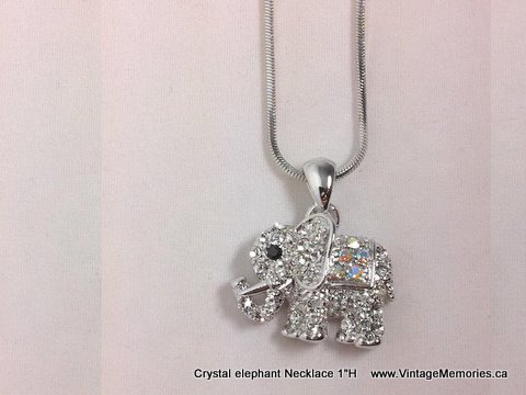 Crystal Elephant Necklace