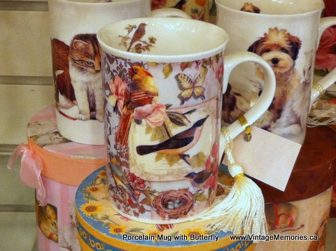 Porcelian Mug for Butterfly Lover