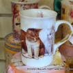 Porcelain Mug with Cats