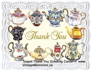 Teapot Thank You cards