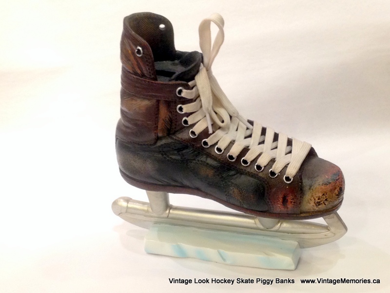 Vintage Hockey Skate Piggy Bank