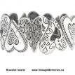 bracelet silver hearts