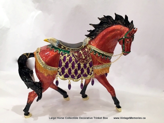 Collectible Large Horse Trinket Box