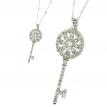 Petal Key Pendant with chain -1